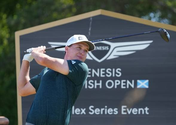 Matt McCarty (USA) on the 2nd hole during the 3rd Round of the Genesis Scottish Open Golf Championship. Genesis Scottish Open, Day 3, Golf, Renaissance Club, North Berwick, Scotland, UK - 12 Jul 2025North Berwick Scotland United Kingdom EDITORIAL USE ONLY No use with unauthorised audio, video, data, fixture lists, club league logos or live services. Online in-match use limited to 120 images, no video emulation. No use in betting, games or single club league player publications. Copyright: xStuartxWallace Shutterstockx 15393029dr