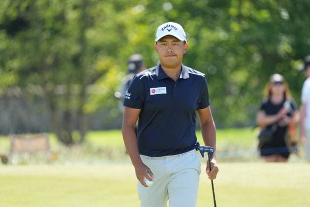 Kevin Yu (TPE) on the 1st hole during the 3rd Round of the Genesis Scottish Open Golf Championship. Genesis Scottish Open, Day 3, Golf, Renaissance Club, North Berwick, Scotland, UK - 12 Jul 2025North Berwick Scotland United Kingdom EDITORIAL USE ONLY No use with unauthorised audio, video, data, fixture lists, club league logos or live services. Online in-match use limited to 120 images, no video emulation. No use in betting, games or single club league player publications. Copyright: xStuartxWallace Shutterstockx 15393029el