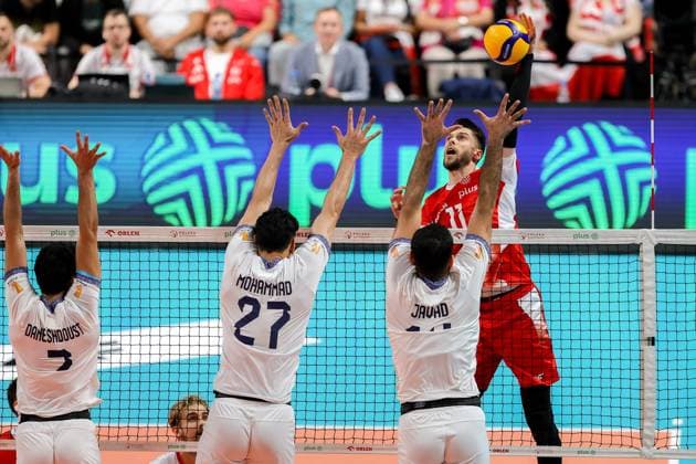 OLSZTYN 12.07.2025 SIATKOWKA MIEDZYNARODOWY MECZ TOWARZYSKI POLSKA - IRAN - - - FRIENDLY INTERNATIONAL VOLLEYBALL MATCH: POLAND - IRAN NZ EHSAN DANESHDOUST MOHAMMAD VALIZADEH ALEKSANDER SLIWKA FOT. MACIEJ GILEWSKI 400mm.pl NEWSPIX.PL --- newspix.pl 