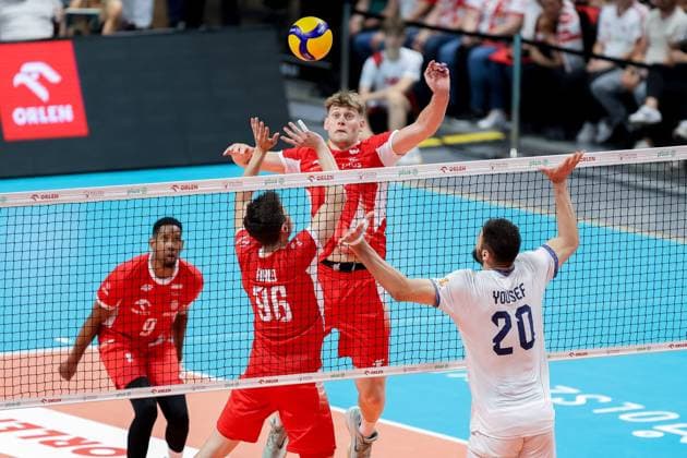 OLSZTYN 12.07.2025 SIATKOWKA MIEDZYNARODOWY MECZ TOWARZYSKI POLSKA - IRAN - - - FRIENDLY INTERNATIONAL VOLLEYBALL MATCH: POLAND - IRAN NZ JAN FIRLEJ MATEUSZ POREBA YOUSEF KAZEMI POSHTPARI FOT. MACIEJ GILEWSKI 400mm.pl NEWSPIX.PL --- newspix.pl 