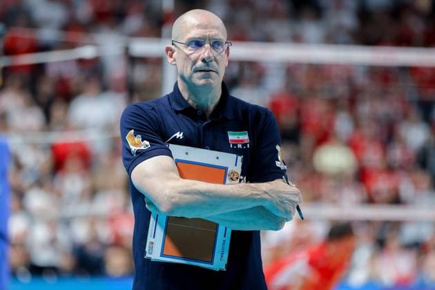 OLSZTYN 12.07.2025 SIATKOWKA MIEDZYNARODOWY MECZ TOWARZYSKI POLSKA - IRAN - - - FRIENDLY INTERNATIONAL VOLLEYBALL MATCH: POLAND - IRAN NZ TRENER COACH ROBERTO PIAZZA PORTRET PORTRAIT FOT. MACIEJ GILEWSKI 400mm.pl NEWSPIX.PL --- newspix.pl 