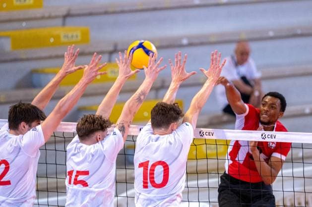 BELL Amunkelechi during the challenge between the national teams of Denmark and England, valid for the qualification for the European CEV U22 2026 during Men s U22 European Championship, EM, Europameisterschaft Qualification Tournament - Denmark vs England, Events in Cisterna Latina, Italy, July 12 2025  Copyright: xClaudioxEnea IPAxSportx xipa-agency.netx xx IPA_60308199 IPA_Agency_IPA60308199