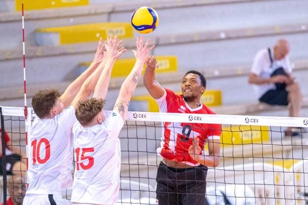 VOLLEY - Evento - Men s U22 European Championship, EM, Europameisterschaft Qualification Tournament - Denmark vs England BELL Amunkelechi , during the challenge between the national teams of Denmark and England, valid for the qualification for the European CEV U22 2026 during Men s U22 European Championship Qualification Tournament - Denmark vs England, Events in Cisterna Latina, Italy, July 12 2025 Cisterna Latina Italy  Copyright: xIPAxSport ABACAx