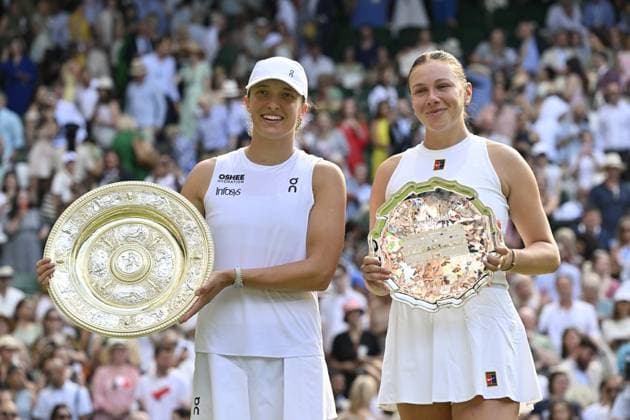 Tennis : Wimbledon -2025 - ITF - Tennis - Wimbledon - ITF - Royal Box - Iga Swiatek - Pologne bat Amanda Anisimova - USA 6 0 6 0 GB  Copyright: xChryslenexCaillaudx Pznewsx