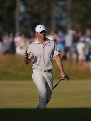 Rory McIlroy (NIR) waves to the crowd as he walks to the 18th green during the 3rd Round of the Genesis Scottish Open Golf Championship. Genesis Scottish Open, Day 3, Golf, Renaissance Club, North Berwick, Scotland, UK - 12 Jul 2025North Berwick Scotland United Kingdom EDITORIAL USE ONLY No use with unauthorised audio, video, data, fixture lists, club league logos or live services. Online in-match use limited to 120 images, no video emulation. No use in betting, games or single club league player publications. Copyright: xStuartxWallace Shutterstockx 15393029gl