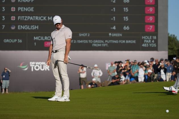 Rory McIlroy (NIR) misses a birdie putt on the 18th green during the 3rd Round of the Genesis Scottish Open Golf Championship. Genesis Scottish Open, Day 3, Golf, Renaissance Club, North Berwick, Scotland, UK - 12 Jul 2025North Berwick Scotland United Kingdom EDITORIAL USE ONLY No use with unauthorised audio, video, data, fixture lists, club league logos or live services. Online in-match use limited to 120 images, no video emulation. No use in betting, games or single club league player publications. Copyright: xStuartxWallace Shutterstockx 15393029gs