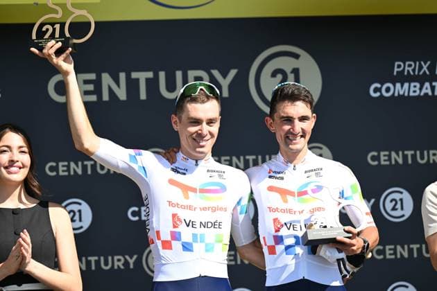 12-07-2025 Tour De France; Tappa 08 Saint Meen Le Grand - Laval; 2025, Totalenergies; Burgaudeau, Mathieu; Vercher, Matteo; Laval; 