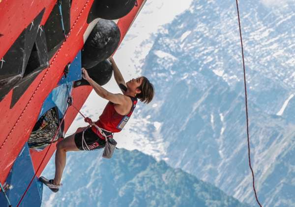 (250713) -- CHARMONIX, July 13, 2025 -- Luo Zhilu of China competes during the women s Lead Qualification of climbing at the 2025 IFSC Climbing World Cup Speed-Lead in Charmonix, France, July 12, 2025. ) (SP)FRANCE-CHARMONIX-IFSC CLIMBING WORLD CUP GaoxJing 
