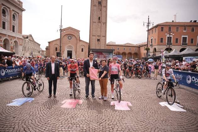 The starting line during the 8th stage of the Giro d™Italia Women, from ForlÃ¬ to Imola (Autodromo Enzo e Dino Ferrari), Italy Sunday, July 13, 2025. - cycling .  Copyright: xMarcoxAlpozzi LaPressex