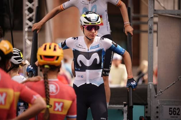 Movistar Team™s Reusser Marlen during the 8th stage of the Giro d™Italia Women, from ForlÃ¬ to Imola (Autodromo Enzo e Dino Ferrari), Italy Sunday, July 13, 2025. - cycling .  Copyright: xMarcoxAlpozzi LaPressex