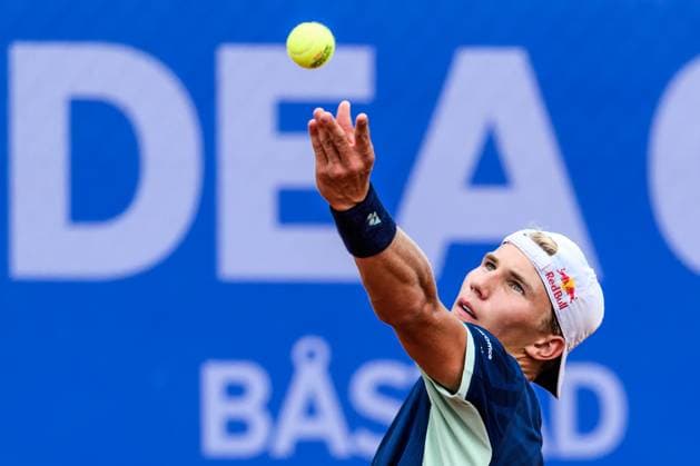 250720 Nicolai Budkov Kjaer of Norway during the qualifier tennis match at Nordea Open on July 20, 2025 in Bastad Photo Mathilda Schuler BILDBYRAN kod MA MA0845 tennis atp 250 nordea open bbeng kval norge norway  Copyright: MATHILDAxSCHULER BB250720MA001