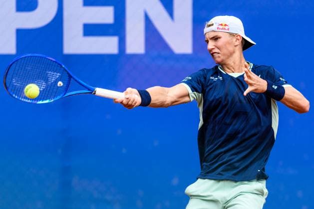 250720 Nicolai Budkov Kjaer of Norway during the qualifier tennis match at Nordea Open on July 20, 2025 in Bastad Photo Mathilda Schuler BILDBYRAN kod MA MA0845 tennis atp 250 nordea open bbeng kval norge norway  Copyright: MATHILDAxSCHULER BB250720MA004