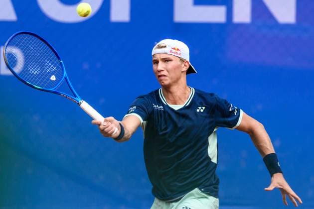 250720 Nicolai Budkov Kjaer of Norway during the qualifier tennis match at Nordea Open on July 20, 2025 in Bastad Photo Mathilda Schuler BILDBYRAN kod MA MA0845 tennis atp 250 nordea open bbeng kval norge norway  Copyright: MATHILDAxSCHULER BB250720MA010
