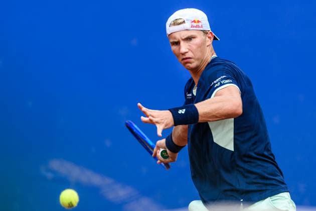 250720 Nicolai Budkov Kjaer of Norway during the qualifier tennis match at Nordea Open on July 20, 2025 in Bastad Photo Mathilda Schuler BILDBYRAN kod MA MA0845 tennis atp 250 nordea open bbeng kval norge norway  Copyright: MATHILDAxSCHULER BB250720MA011