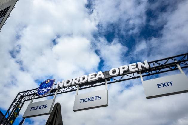 250720 General view of an entrance sign during the qualifier tennis match at Nordea Open on July 20, 2025 in Bastad Photo Mathilda Schuler BILDBYRAN kod MA MA0845 tennis atp 250 nordea open bbeng kval logga logotyp genre entrÃ  Copyright: MATHILDAxSCHULER BB250720MA014