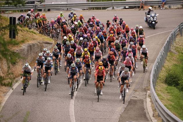 The pack during the 8th stage of the Giro d™Italia Women, from ForlÃ¬ to Imola (Autodromo Enzo e Dino Ferrari), Italy Sunday, July 13, 2025. - cycling .  Copyright: xMarcoxAlpozzi LaPressex