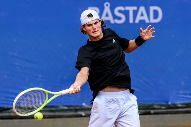 250720 Olle Wallin of Sweden during the qualifier tennis match at Nordea Open on July 20, 2025 in Bastad Photo Mathilda Schuler BILDBYRAN kod MA MA0845 tennis atp 250 nordea open bbeng kval sweden sverige  Copyright: MATHILDAxSCHULER BB250720MA017
