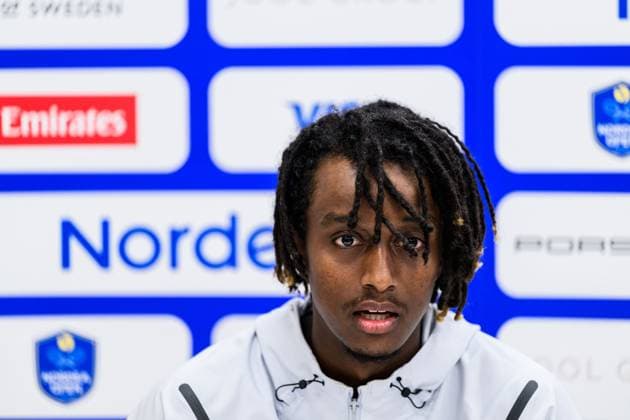 250713 Mikael Ymer of Sweden during a press conference at Nordea Open on July 13, 2025 in Bastad Photo Mathilda Schuler BILDBYRAN kod MA MA0845 tennis atp 250 nordea open bbeng kval  Copyright: MATHILDAxSCHULER BB250713MA002