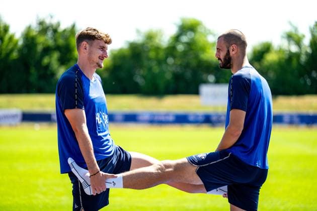 Matej Maglica SV Darmstadt 98, 05 and Aleksandar Vukotic SV Darmstadt 98, 20 at training, SV Darmstadt 98, football, 2 Bundesliga, training camp, 4 day, 13 07 2025 SV Darmstadt 98, football, 2 Bundesliga, training camp, 4 day, 13 07 2025 Bad Wörishofen Copyright: xEibner-Pressefoto FlorianxWiegandx EP_FWD