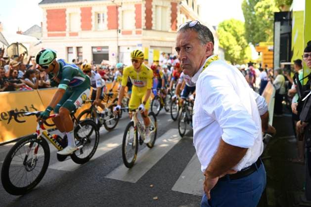 Tour de France 2025 Stage 9 CHATEAUROUX, FRANCE - JULY 13 : Gouvenou Thierry (FRA) race director of ASO during stage 9 of the 112th edition of Tour de France an UCI World Tour 2.UWT cycling road race stage for Men Elite of 170 km with start in Chinon and finish in Chateauroux on July 13, 2025 in Chateauroux, France, 13 07 2025 ( Motordriver Kenny Verfaillie - Chateauroux France  Copyright: xVincentxKalutx