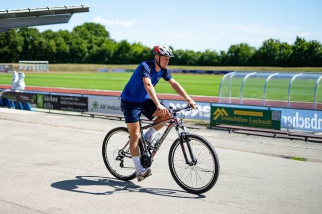 Isac Lidberg SV Darmstadt 98, 07 on the bike, SV Darmstadt 98, football, 2 Bundesliga, training camp, 4 day, 13 07 2025 SV Darmstadt 98, football, 2 Bundesliga, training camp, 4 day, 13 07 2025 Bad Wörishofen Copyright: xEibner-Pressefoto FlorianxWiegandx EP_FWD