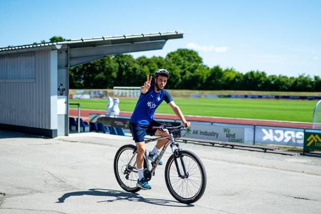 Sergio Lopez SV Darmstadt 98, 02 on the bike, SV Darmstadt 98, football, 2 Bundesliga, training camp, 4 day, 13 07 2025 SV Darmstadt 98, football, 2 Bundesliga, training camp, 4 day, 13 07 2025 Bad Wörishofen Copyright: xEibner-Pressefoto FlorianxWiegandx EP_FWD