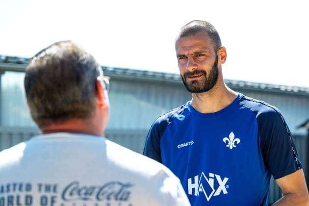 Aleksandar Vukotic SV Darmstadt 98, 20 in interview, SV Darmstadt 98, football, 2 Bundesliga, training camp, 4 day, 13 07 2025 SV Darmstadt 98, football, 2 Bundesliga, training camp, 4 day, 13 07 2025 Bad Wörishofen Copyright: xEibner-Pressefoto FlorianxWiegandx EP_FWD
