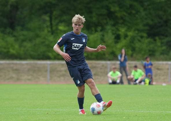 Test match, TSG Hoffenheim vs SGV Freiberg 12 07 2025, Waldparkstadion, Mühlhausen, Test match, TSG Hoffenheim vs SGV Freiberg , in the picture Hennes Behrens Hoffenheim nordphotoxGmbHx xBratic nph00250