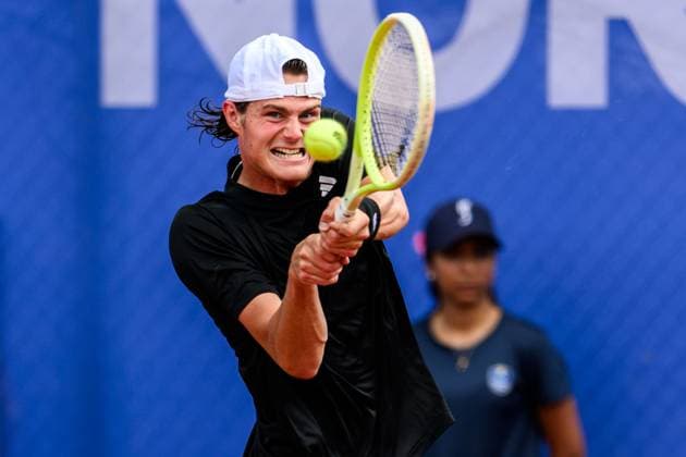 250713 Olle Wallin of Sweden during the qualifier tennis match at Nordea Open on July 13, 2025 in Bastad Photo Mathilda Schuler BILDBYRAN kod MA MA0845 tennis atp 250 nordea open bbeng kval sweden sverige  Copyright: MATHILDAxSCHULER BB250713MA008