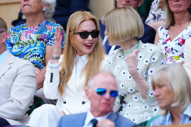 Nicole Kidman and Anna Wintour in the Royal Box on Centre Court Wimbledon Tennis Championships, Day 14, The All England Lawn Tennis and Croquet Club, London, UK - 13 Jul 2025London The All England Lawn Tennis and United Kingdom  Copyright: xJavierxGarcia Shutterstockx 15392297n