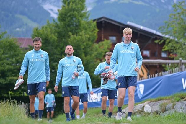 13 07 2025, Football, Season 2025 2026, 2 Bundesliga, Preparation, VfL Bochum summer training camp in Scheffau am Wilden Kaiser, Day 2, Romario Rösch VfL Bochum 1848 , Maximilian Wittek VfL Bochum 1848 , Colin Kleine Bekel VfL Bochum 1848 xRHR PHOTO YYx Copyright: RHR-FOTOx RHR-FOTO YY