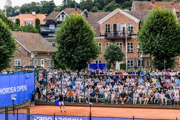 250713 Spectators following the qualifier tennis match between Olle Wallin of Sweden and Viktor Durasovic of Norway not in picture at Nordea Open on July 13, 2025 in Bastad Photo Mathilda Schuler BILDBYRAN kod MA MA0845 tennis atp 250 nordea open bbeng kval sweden sverige norge norway publik  Copyright: MATHILDAxSCHULER BB250713MA014