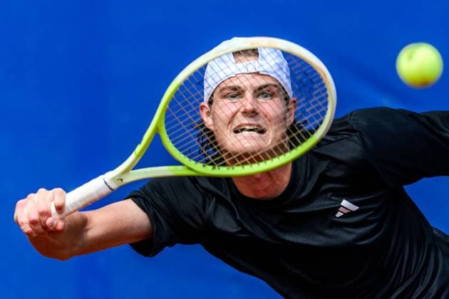 250713 Olle Wallin of Sweden during the qualifier tennis match at Nordea Open on July 13, 2025 in Bastad Photo Mathilda Schuler BILDBYRAN kod MA MA0845 tennis atp 250 nordea open bbeng kval sweden sverige  Copyright: MATHILDAxSCHULER BB250713MA021