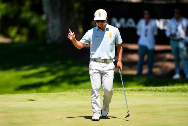 July 13, 2025, Cadiz, Cadiz, SPAIN: Jinichiro Kozuma of Ironhead team gestures during the final round of the LIV Golf Andalucia at Golf Club Royal of Valderrama on July 13, 2025 in Cadiz, Spain. Cadiz SPAIN - ZUMAa181 20250713_zaa_a181_004 Copyright: xJoaquinxCorcherox