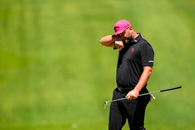 July 13, 2025, Cadiz, Cadiz, SPAIN: Jon Rahm of Legion XIII team gestures during the final round of the LIV Golf Andalucia at Golf Club Royal of Valderrama on July 13, 2025 in Cadiz, Spain. Cadiz SPAIN - ZUMAa181 20250713_zaa_a181_006 Copyright: xJoaquinxCorcherox