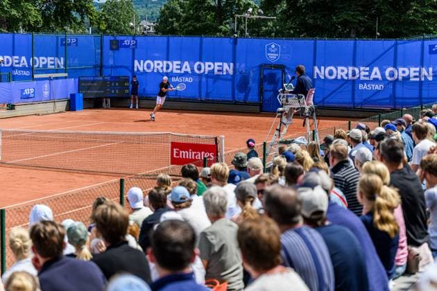 250713 Olle Wallin of Sweden during the qualifier tennis match at Nordea Open on July 13, 2025 in Bastad Photo Mathilda Schuler BILDBYRAN kod MA MA0845 tennis atp 250 nordea open bbeng kval sweden sverige  Copyright: MATHILDAxSCHULER BB250713MA023