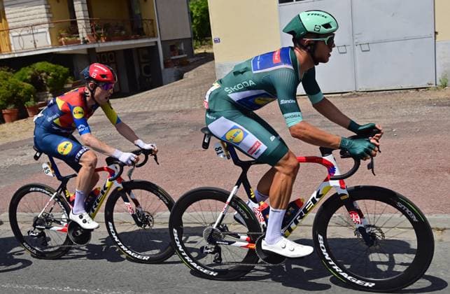 Italian Jonathan Milan of Lidl-Trek pictured in action during stage nine of the 2025 Tour de France cycling, from Chinon to Chateauroux (170 km), on Sunday 13 July 2025 in France. The 112th edition of the Tour de France starts on Saturday 5 July in Lille, France, and will finish in Paris, France on the 27th of July. POOLxxPOOLxPETExGODING  x129075359x