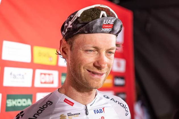 13 07 2025, Feldkirch, AUT, Tour of Austria 2025, Stage 5 from Feldkirch to Feldkirch 147,8 km , in the picture Felix Grossschartner AUT, UAE TEAM EMIRATES XRG Felix Grossschartner AUT, UAE TEAM EMIRATES XRG during the stage 5 from Feldkirch to Feldkirch 147,8 km of the Tour of Austria Feldkirch, Austria on 2025 07 13 Expa Feldkirch EP_gro