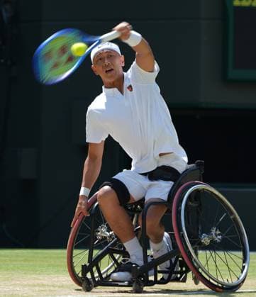 Tennis - 2025 Wimbledon Championships - Mens singles Wheelchair Final - Alfie Hewitt (GBR) v Tokito Oda (Japan) All England Lawn Tennis & Croquet Club - Sunday 13th July 2025 Tokito Oda (Japan) 