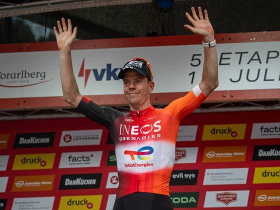CYCLING - Tour of Austria 2025 FELDKIRCH,AUSTRIA,13.JUL.25 - CYCLING - Tour of Austria, stage 5, Feldkirch - Feldkirch. Image shows Bob Jungels (LUX INEOS Grenadiers ).  GEPAxpictures xOliverxLerch