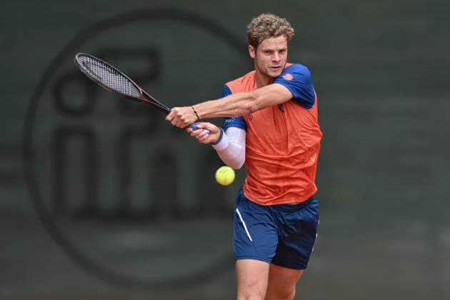 Yannick Hanfmann GER 13 07 2025 Tennis 1 Bundesliga Men, TC Bredeney vs TK BW Aachen, Tennis Club Bredeney, Essen, Copyright: xpepphotox xHorstxMauelshagenx pep00321, pep_20250713_hm_83724