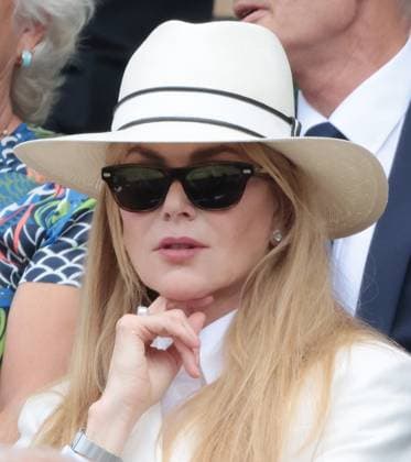 Australian actress Nicole Kidman watches the tennis in the Royal Box before the Wimbledon Men s Singles match on day fourteen of the 2025 Wimbledon Championships in London on Sunday, July 13, 2025.  LON2025071305 HUGOxPHILPOTT