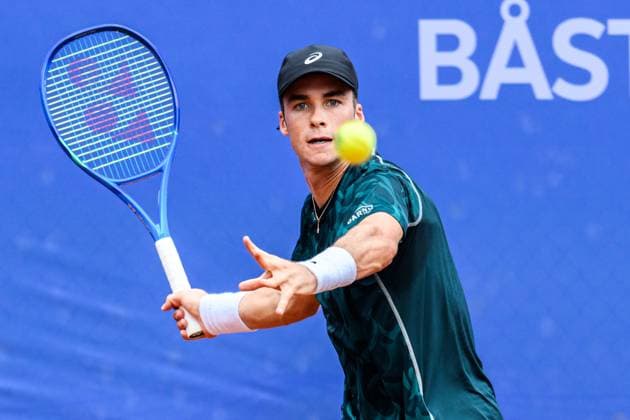 250713 Vilius Guavas of Lithuania during the qualifier tennis match at Nordea Open on July 13, 2025 in Bastad Photo Mathilda Schuler BILDBYRAN kod MA MA0845 tennis atp 250 nordea open bbeng kval  Copyright: MATHILDAxSCHULER BB250713MA028