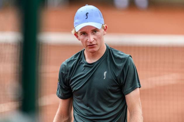 250713 Ludvig Fredrik Hede of Sweden looks dejected during the qualifier tennis match at Nordea Open on July 13, 2025 in Bastad Photo Mathilda Schuler BILDBYRAN kod MA MA0845 tennis atp 250 nordea open bbeng kval sweden sverige depp  Copyright: MATHILDAxSCHULER BB250713MA035
