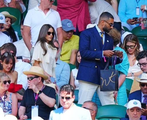 Umar Kamani and Nada Kamani watching the action on Centre Court Wimbledon Tennis Championships, Day 14, The All England Lawn Tennis and Croquet Club, London, UK - 13 Jul 2025London The All England Lawn Tennis and United Kingdom  Copyright: xJavierxGarcia Shutterstockx 15392297bp