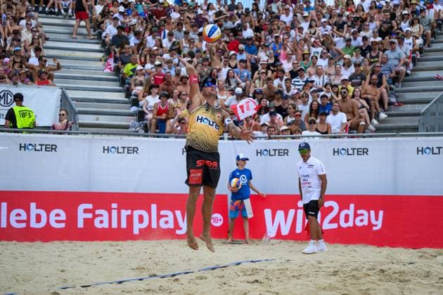 Beach volleyball, Beachvolleyball - Pro Beach Battle Masters SEEWALCHEN,AUSTRIA,13.JUL.25 - BEACH VOLLEYBALL - Beach Volleyball Tour PRO, Pro Beach Battle Masters Litzlberg. Image shows Alexander Horst (AUT).  GEPAxpictures xChristianxMoser
