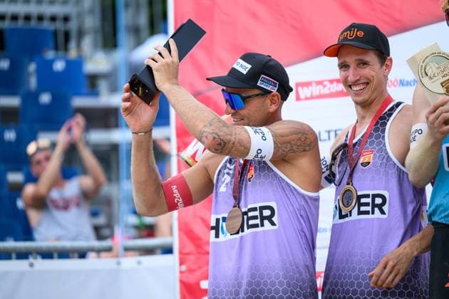 Beach volleyball, Beachvolleyball - Pro Beach Battle Masters SEEWALCHEN,AUSTRIA,13.JUL.25 - BEACH VOLLEYBALL - Beach Volleyball Tour PRO, Pro Beach Battle Masters Litzlberg. Image shows Alexander Horst (AUT).  GEPAxpictures xChristianxMoser