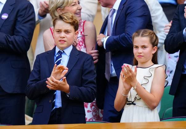 Prince George and Princess Charlotte in the Royal Box on Centre Court Wimbledon Tennis Championships, Day 14, The All England Lawn Tennis and Croquet Club, London, UK - 13 Jul 2025London The All England Lawn Tennis and United Kingdom  Copyright: xJavierxGarcia Shutterstockx 15392297bw