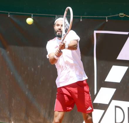 Laurent LOKOLI Koeln , He Tennis Bundesliga, TC Grosshesselohe vs Koelner HTC 13 07 25, Pullach, Matchday 3 Copyright: WolfgangxFehrmann