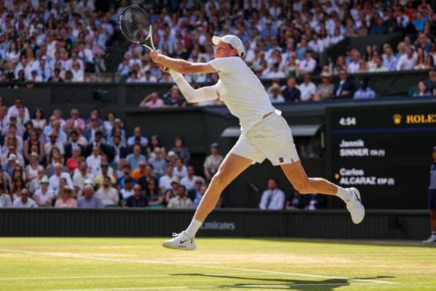 Jannik Sinner during the Gentlemen s Singles final Wimbledon Tennis Championships, Day 14, The All England Lawn Tennis and Croquet Club, London, UK - 13 Jul 2025London The All England Lawn Tennis and United Kingdom  Copyright: xEllaxLing Shutterstockx 15392298p